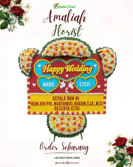 Papan Bunga Pernikahan Menyuke